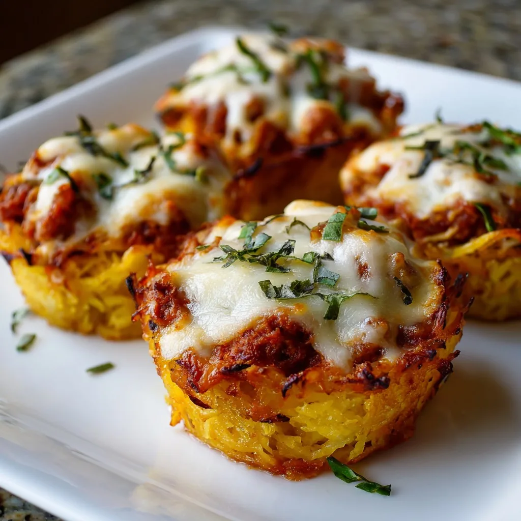 Spaghetti Squash Lasagna Cups