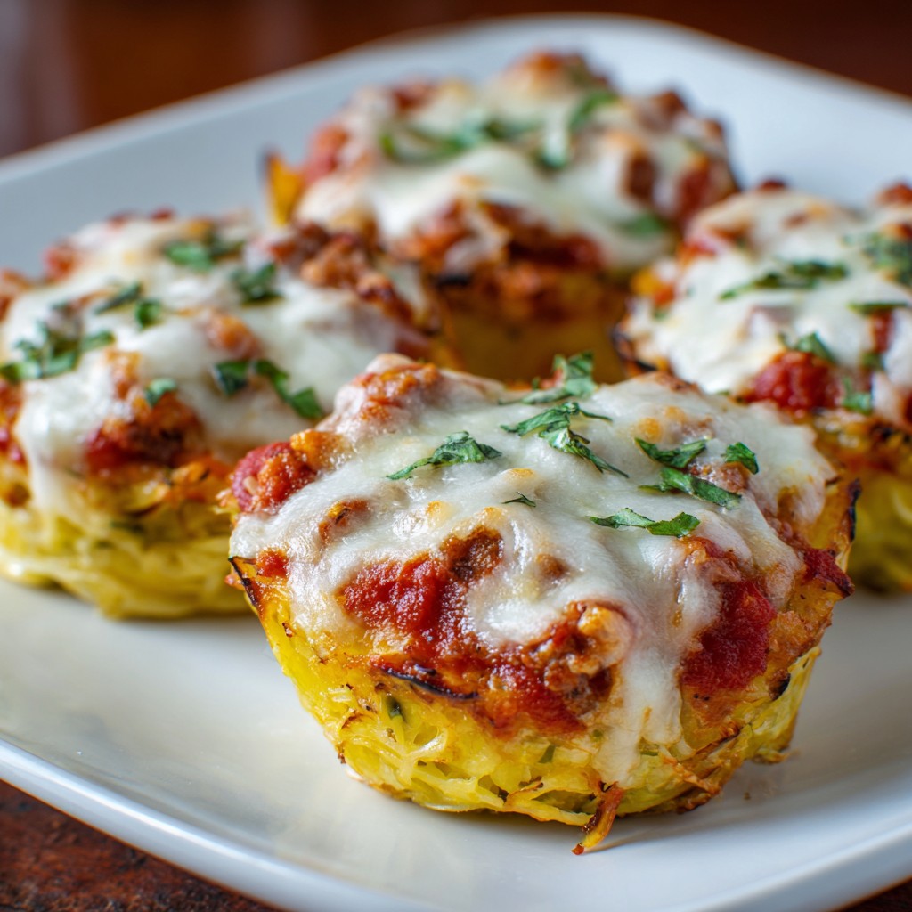 Spaghetti Squash Lasagna Cups
