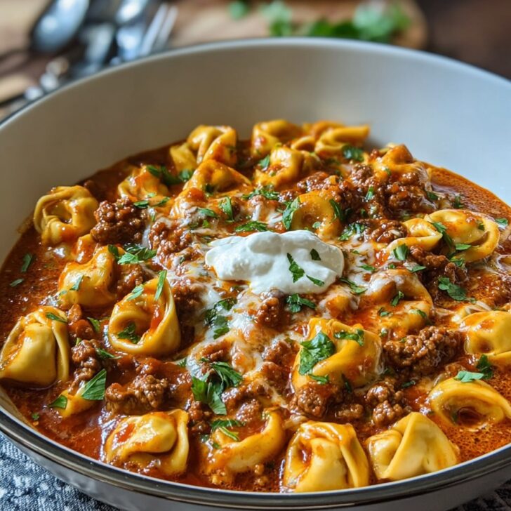 Cheesy Beef Enchilada Tortellini