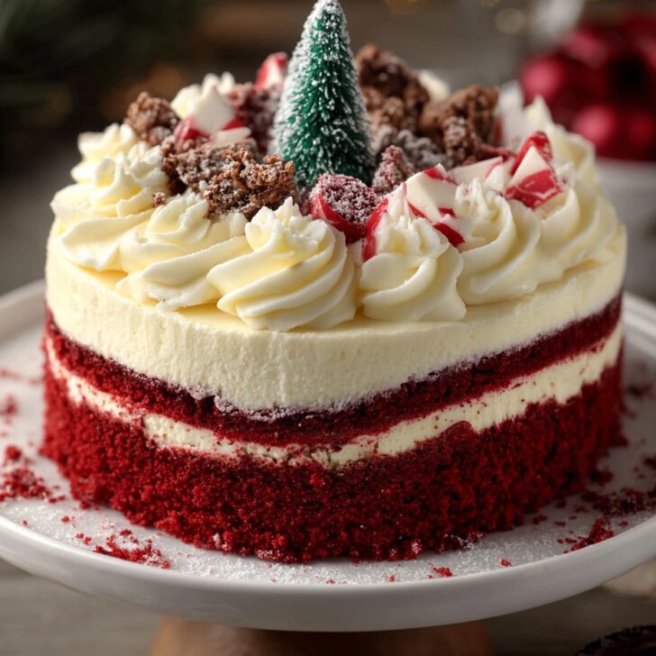 Christmas Red Velvet Cheesecake Dessert