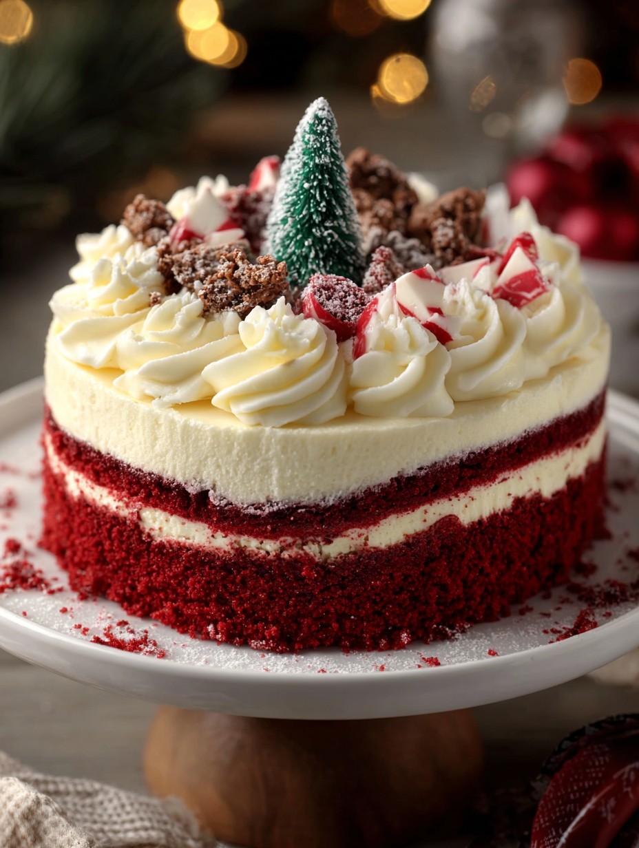 Christmas Red Velvet Cheesecake Dessert