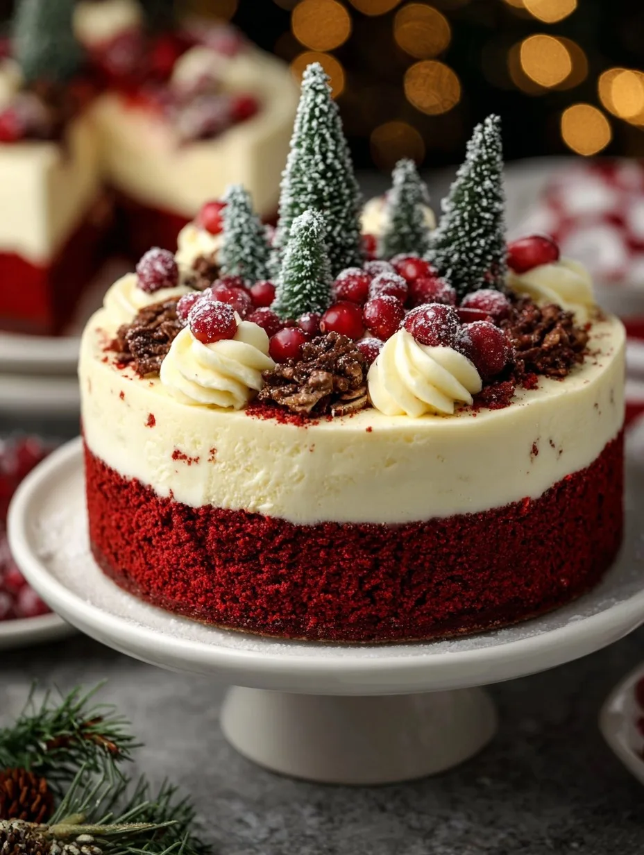 Christmas Red Velvet Cheesecake Dessert