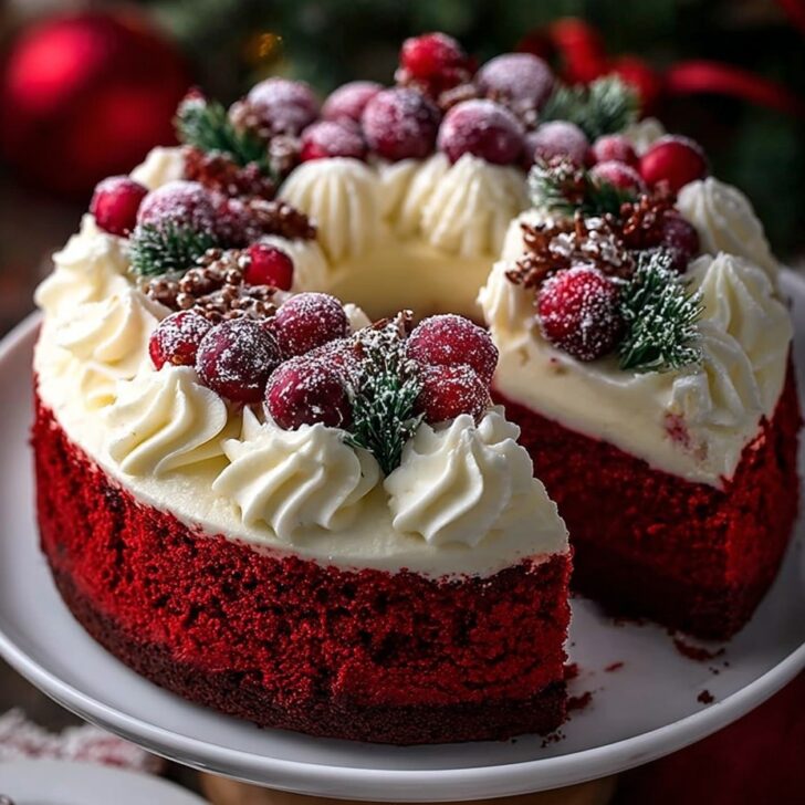 Christmas Red Velvet Cheesecake
