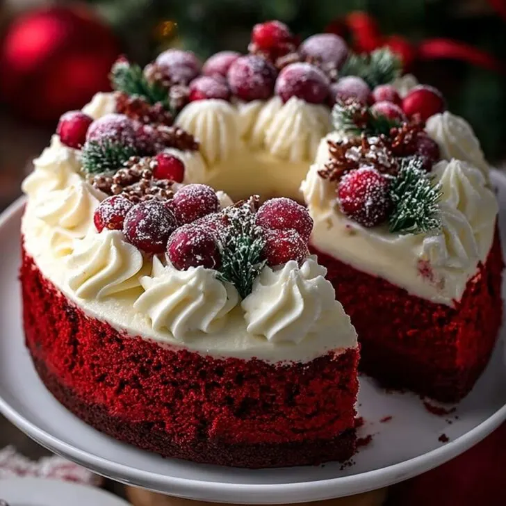 Christmas Red Velvet Cheesecake