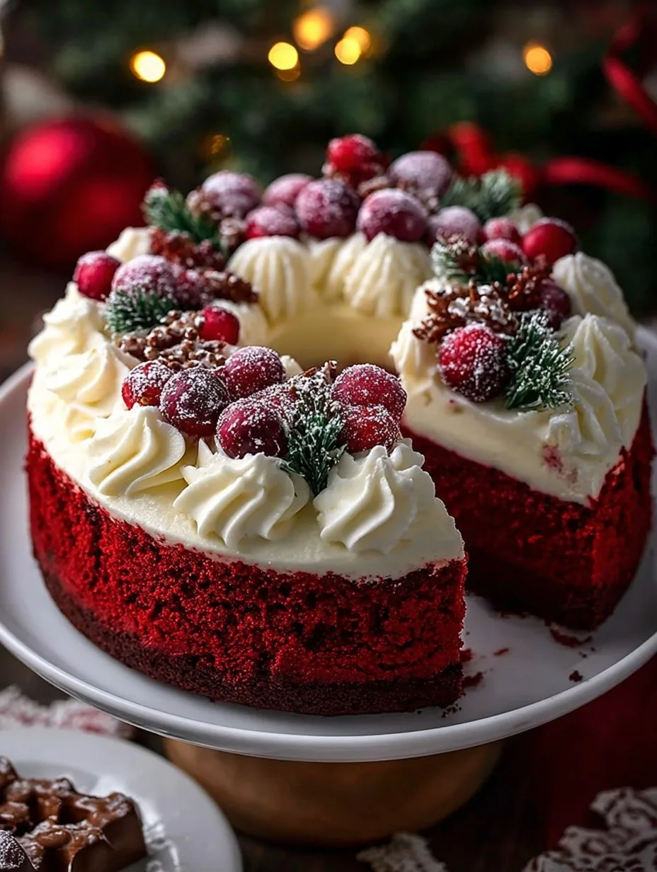 Christmas Red Velvet Cheesecake