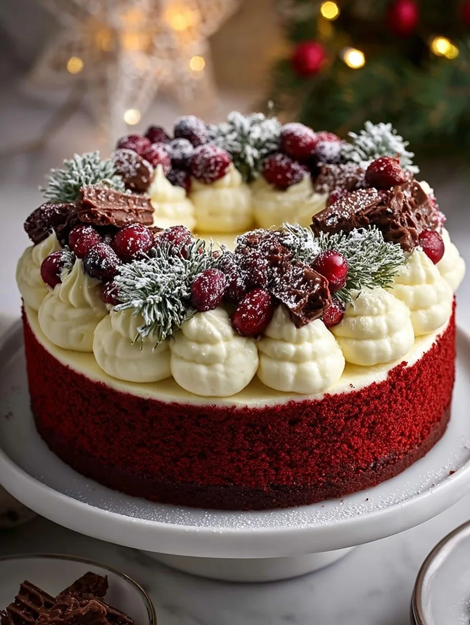 Christmas Red Velvet Cheesecake