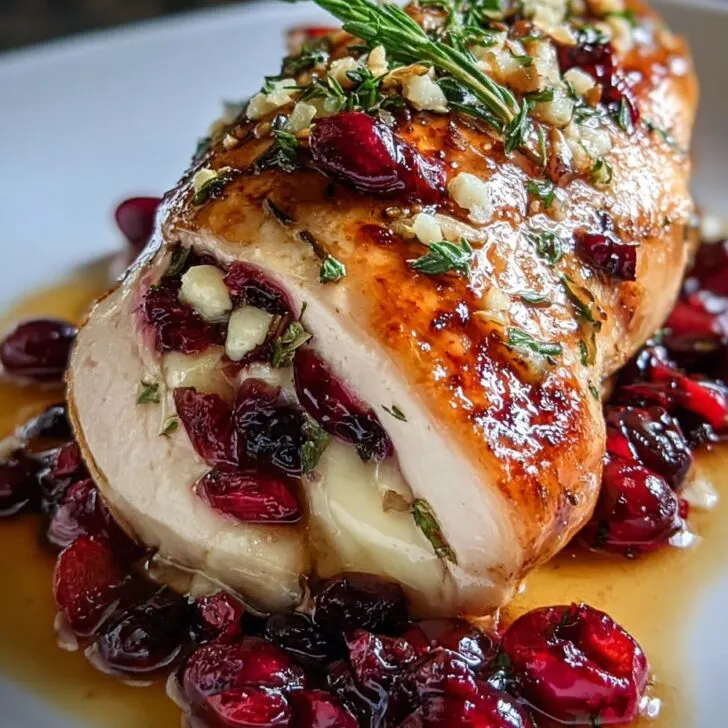 Cranberry Brie Stuffed Chicken