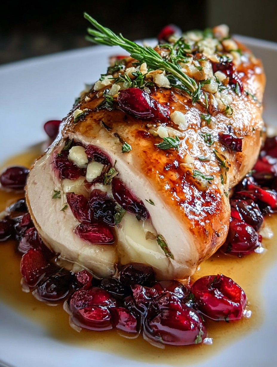 Cranberry Brie Stuffed Chicken