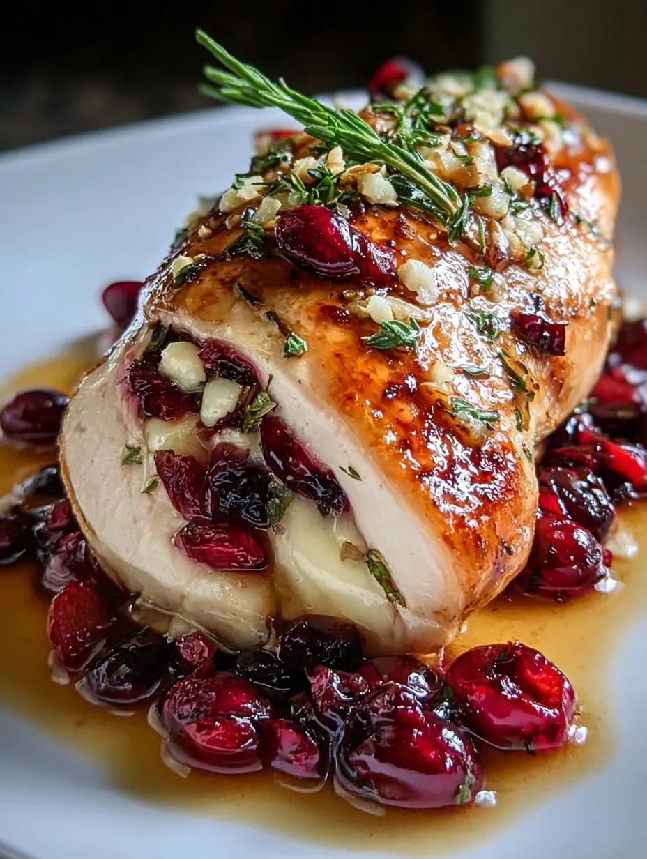 Cranberry Brie Stuffed Chicken