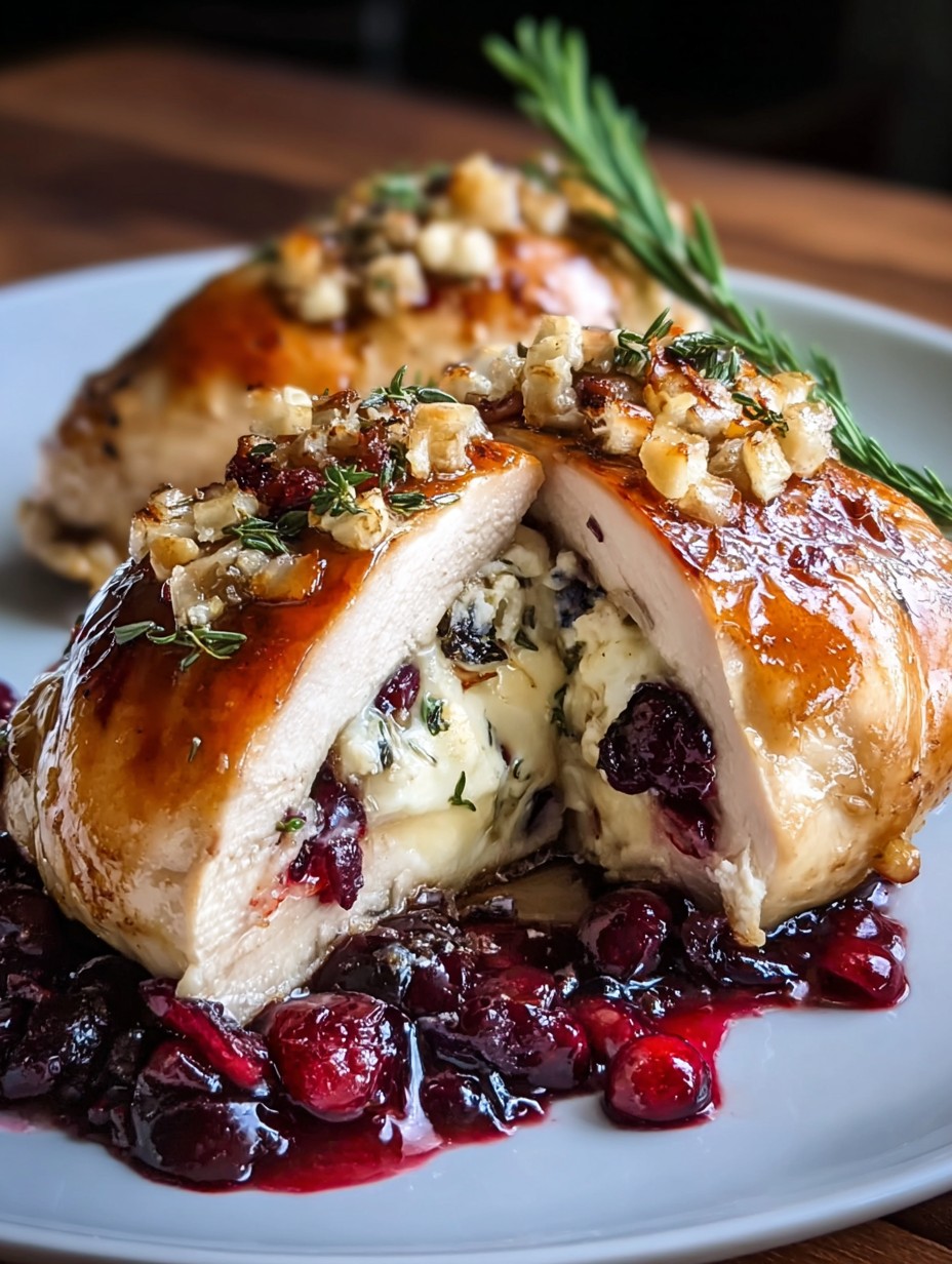 Cranberry Brie Stuffed Chicken