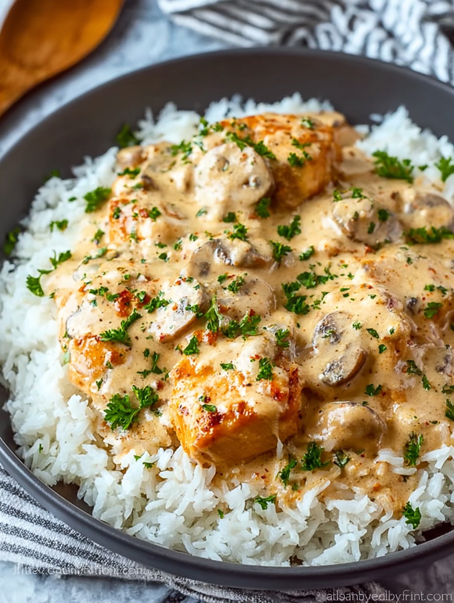 Creamy Smothered Chicken and Rice