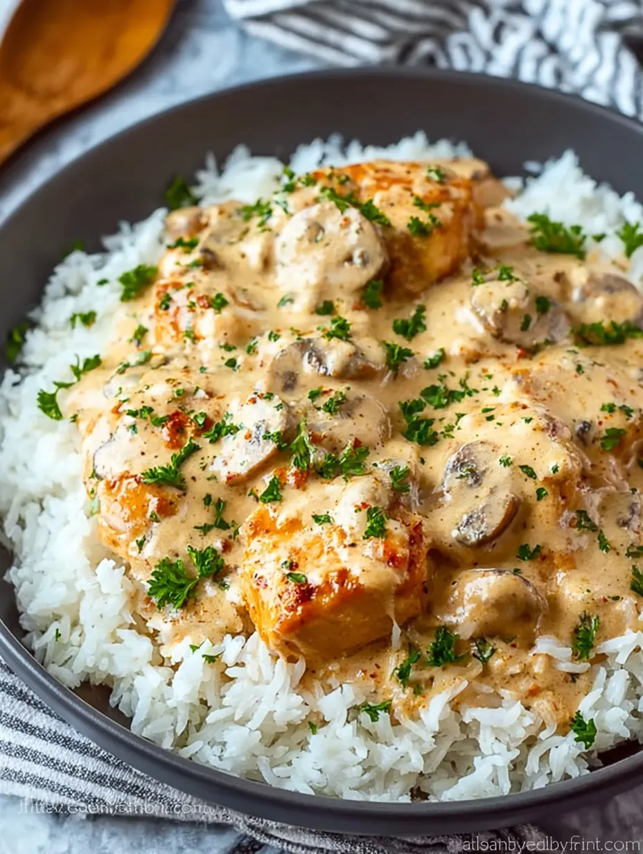 Creamy Smothered Chicken and Rice