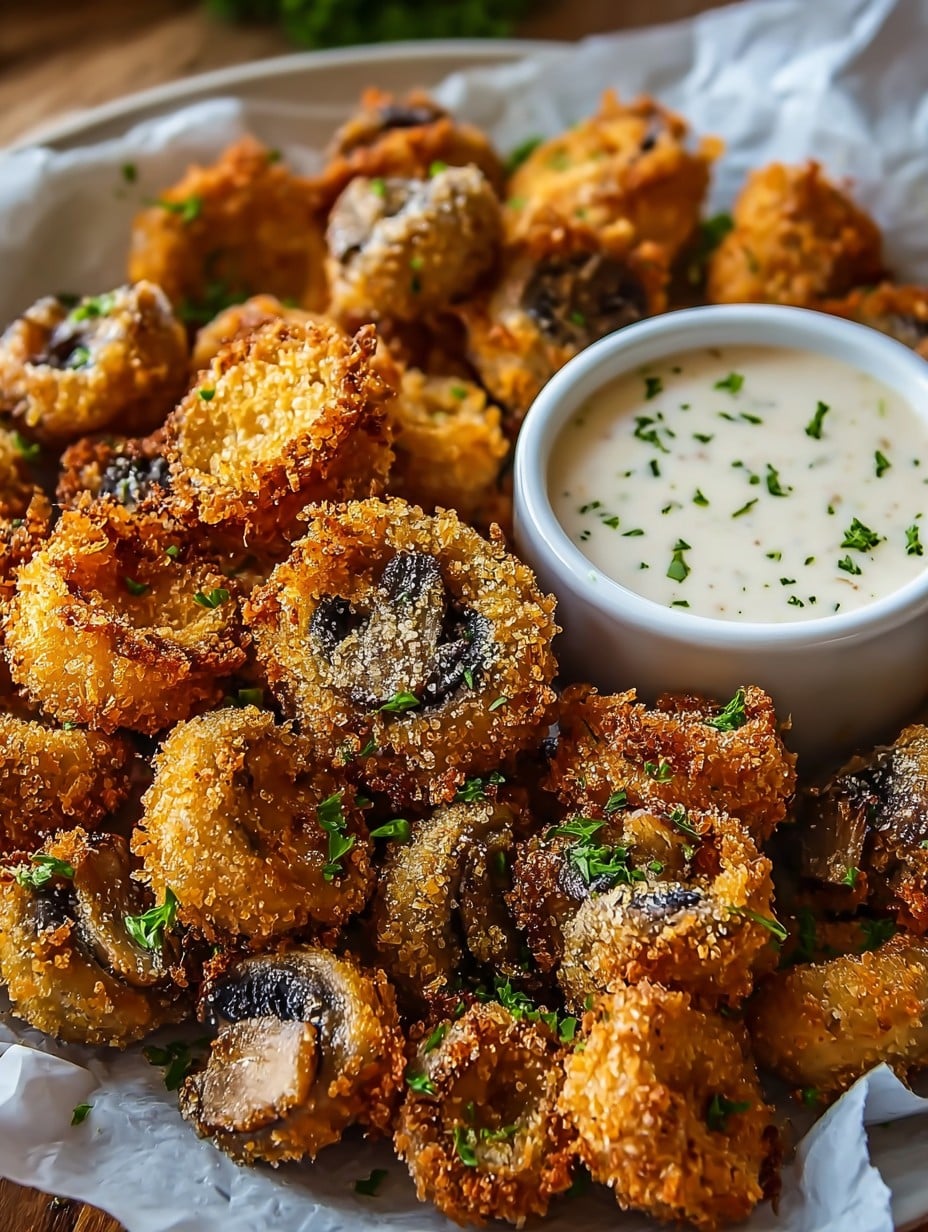Crispy Ranch-Breaded Mushrooms
