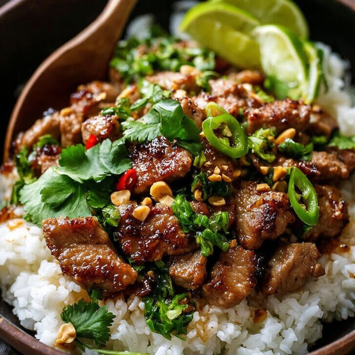 Ginger Lime Pork with Coconut Rice Recipe