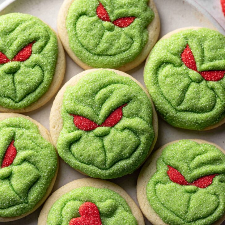 Grinch Sugar Christmas Cookies