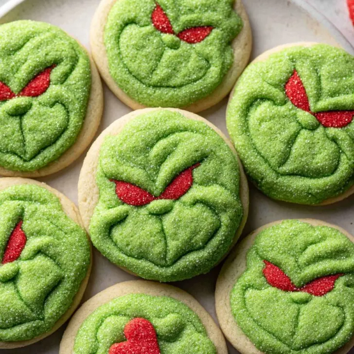 Grinch Sugar Christmas Cookies