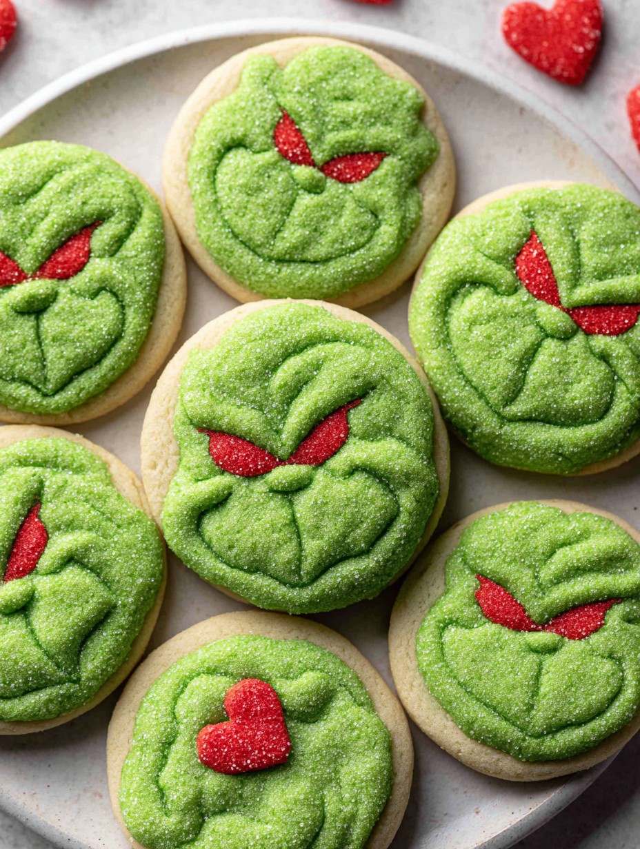 Grinch Sugar Christmas Cookies