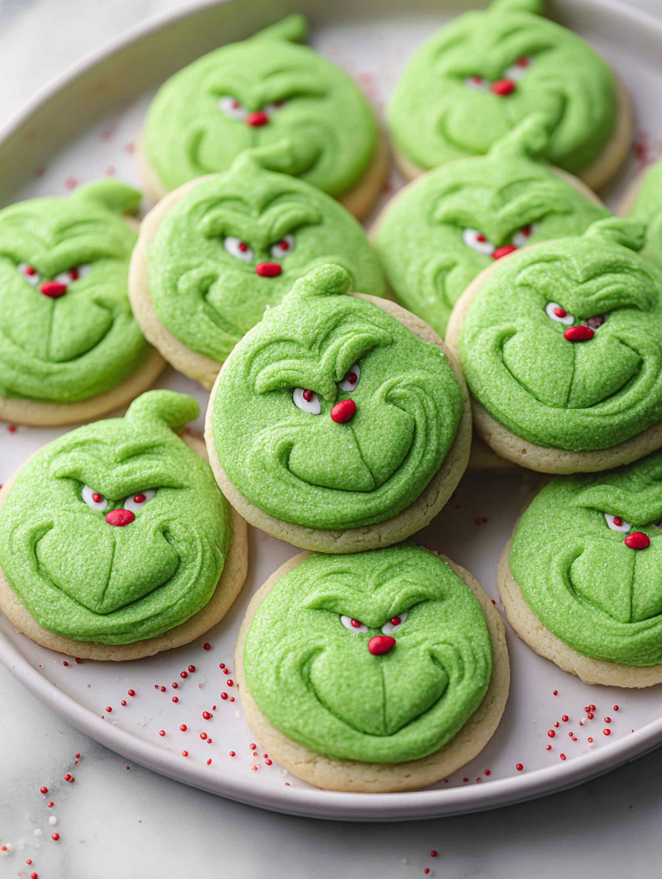 Grinch Sugar Christmas Cookies