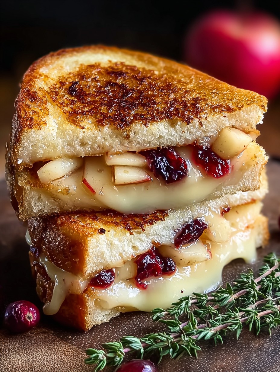 Irresistible Apple and Cranberry Grilled Cheese Delight
