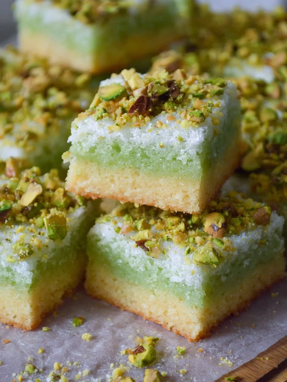 Pistachio Sugar Cookie Squares