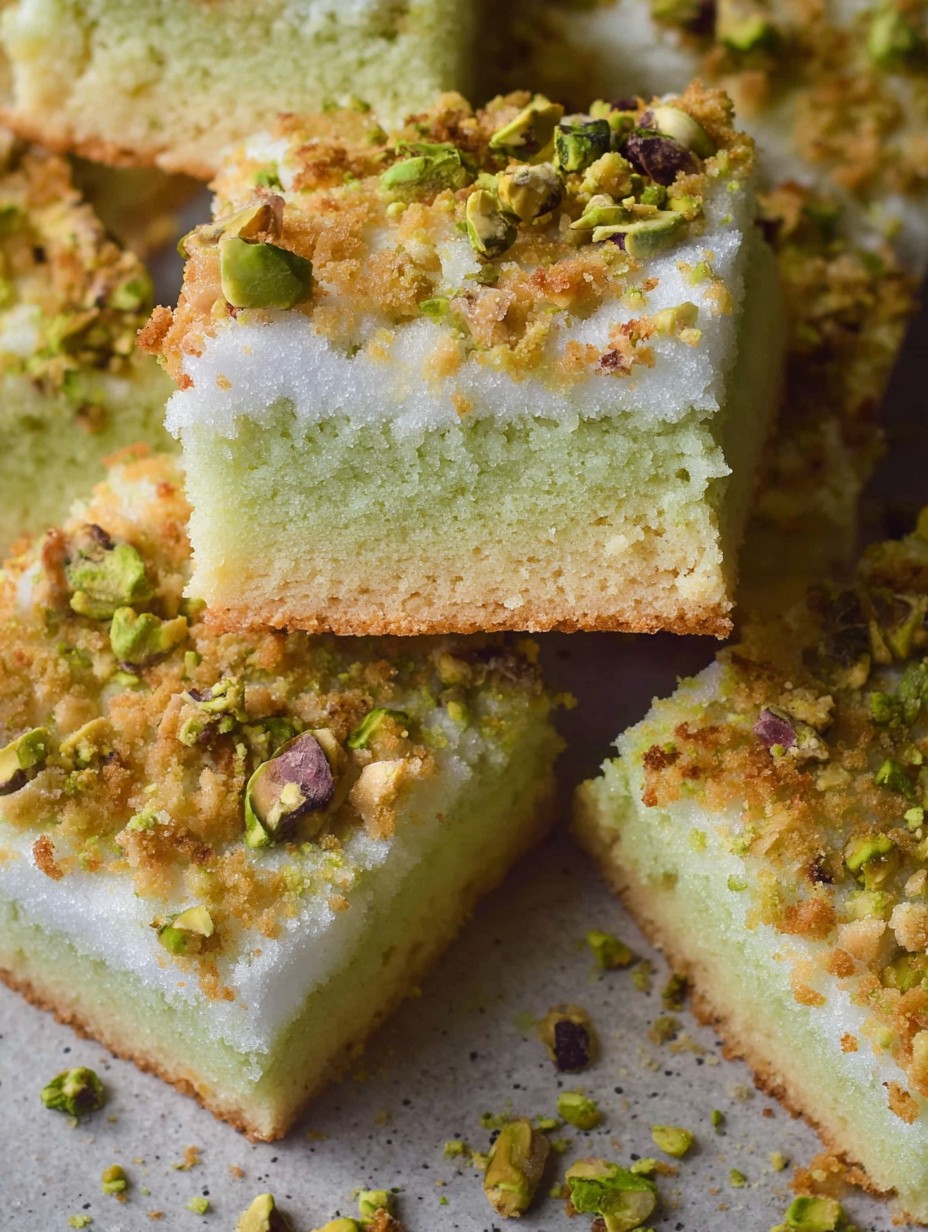 Pistachio Sugar Cookie Squares