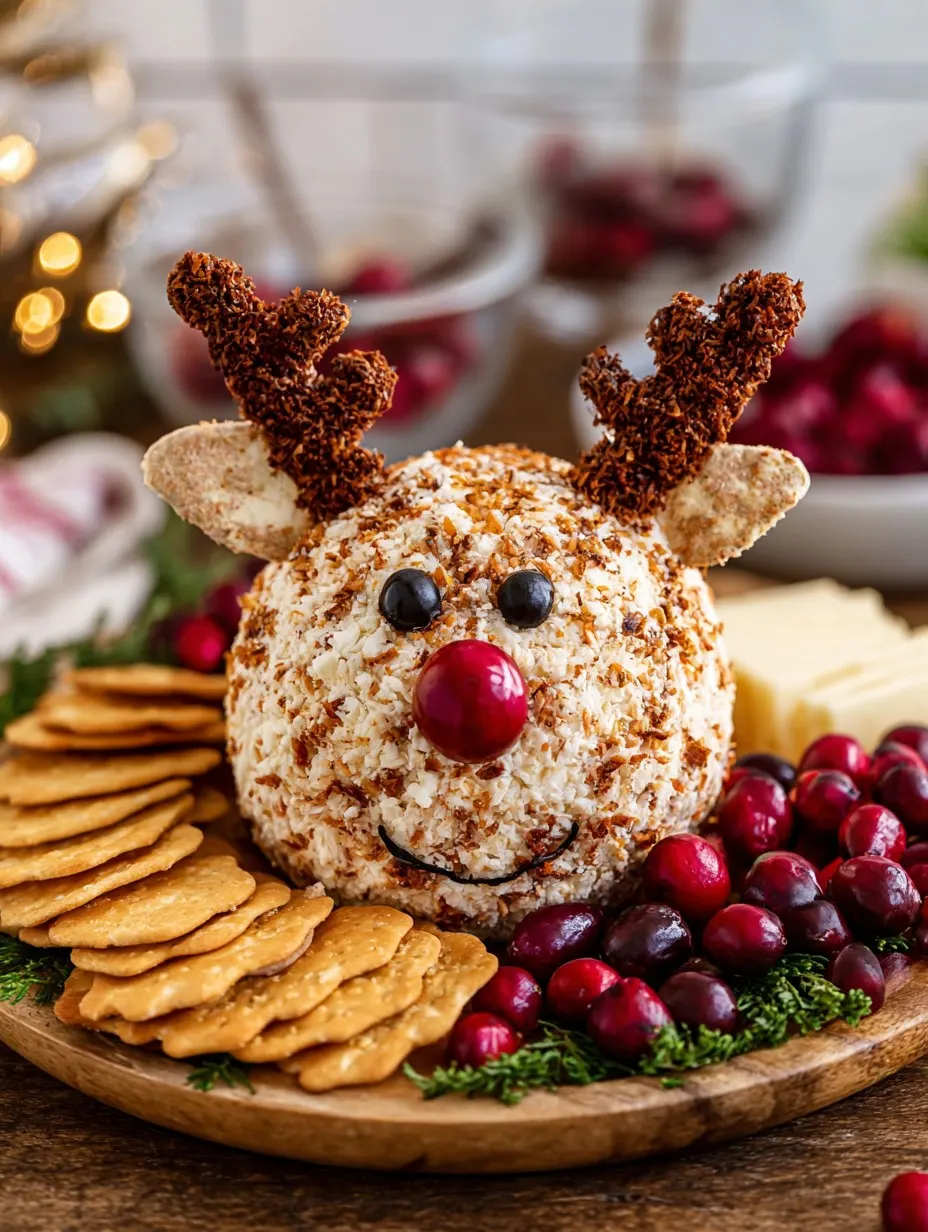 Reindeer Cheese Ball Christmas Appetizer Idea