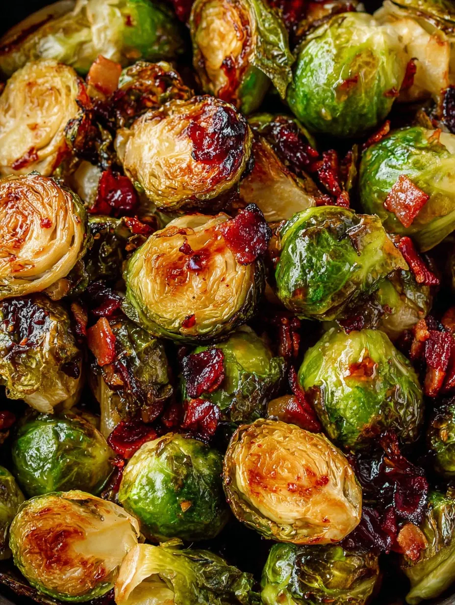 Roasted Maple Bacon Brussel Sprouts