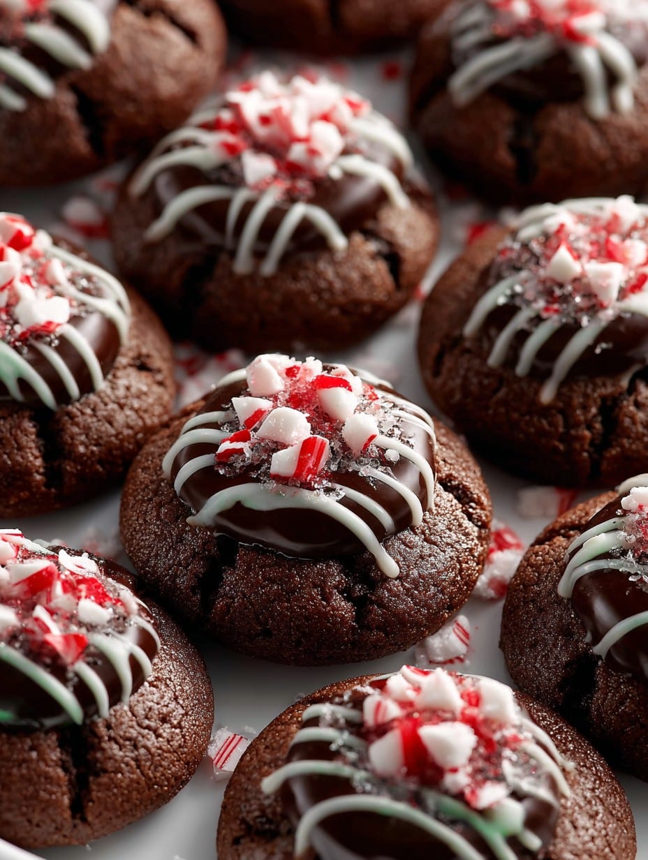 Chocolate Peppermint Blossoms, Christmas Cookies Idea