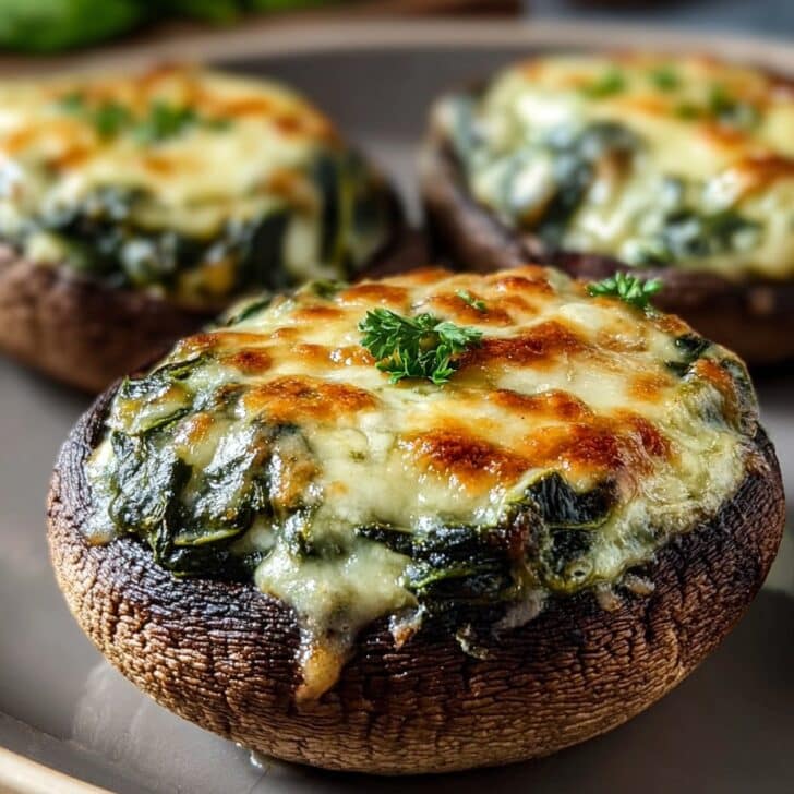 Spinach and Cheese Stuffed Portobello Mushroom Recipe